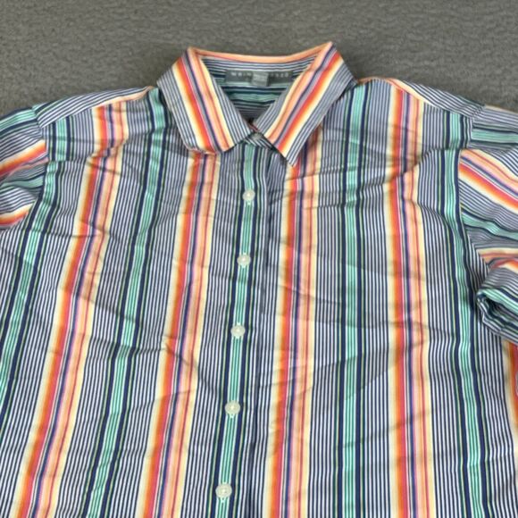 Lot of 2 Foxcroft Blouse Womens 6P Pink Blue Purple Striped Wrinkle Free Shirt - Picture 11 of 16